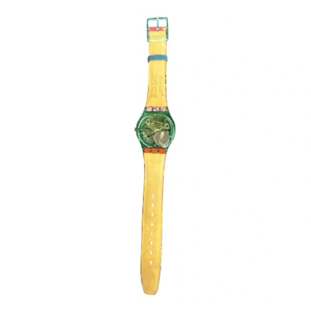 Vintage Swatch Men’s Mogador Multicolor Graphic Watch 1992 Unisex Y2K